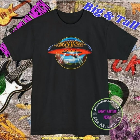 Boston Retro 70's Band T Shirt Mens Big & Tall Sizes LT-4XLT