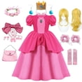 thumbnail image 2 of Vestido de princesa melocotón para niña, disfraz de Halloween, ropa de actuación de escenario para niños, trajes de fiesta de Carnaval de cumpleaños Fivean unisex, 2 of 2