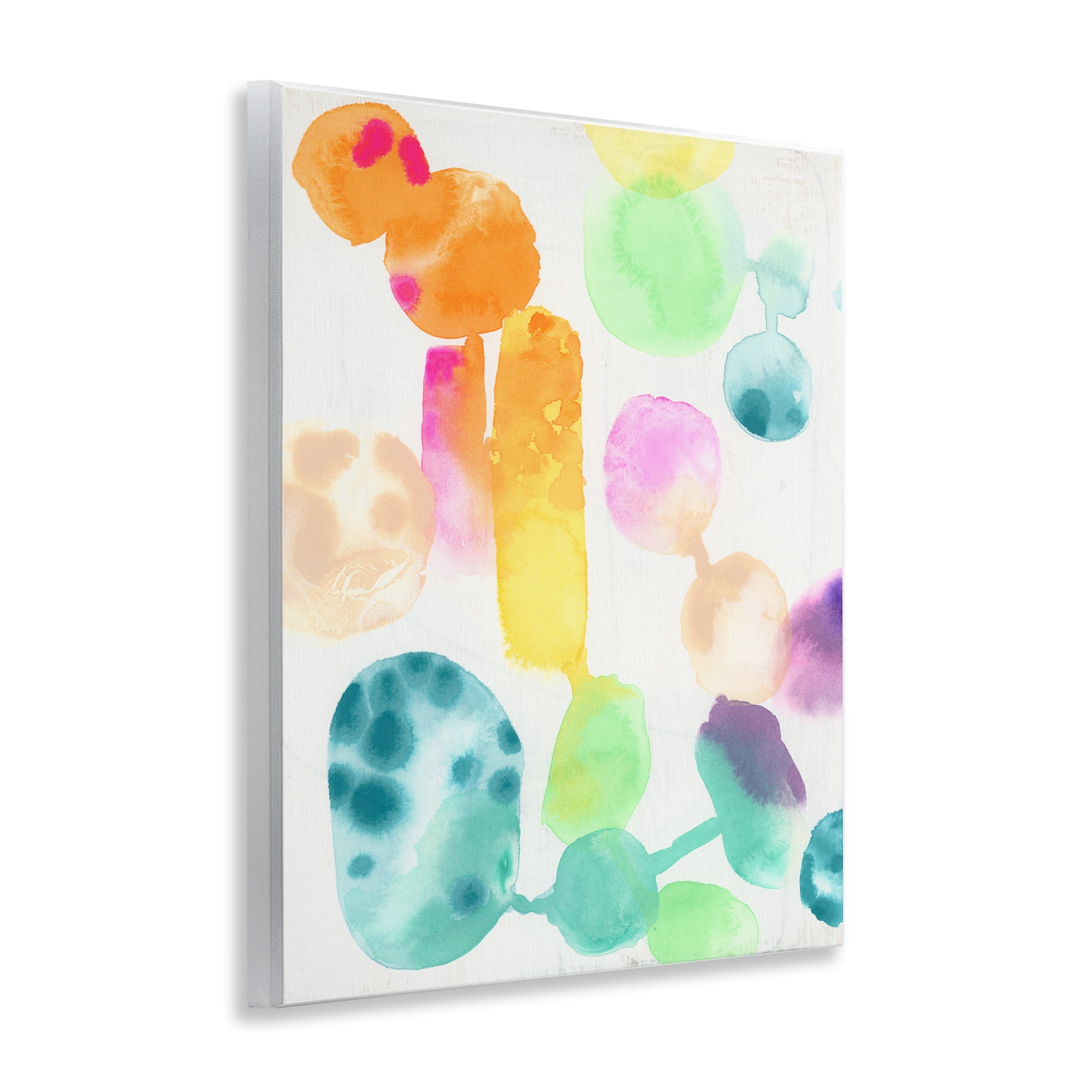 Stupell Industries Rainbow Watercolor Pattern Abstract Painting Unframed Art Print Wall Art, 11 x 14