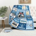 thumbnail image 2 of Football Gifts for Boys 8-12, Football Blanket for Boys, Football Gift for Men, Football Team Gifts, Birthday Gift for Football Lovers Fans Player, Football Throw Blanket 60" x 50", 2 of 5
