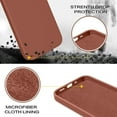 thumbnail image 4 of iPhone 13 Case, Phone Case iPhone 13,Slim Fit Liquid Silicone Soft Gel Rubber Lightweight Microfiber Lining Shockproof Anti-Scratch Protective Phone Cover for iPhone 13 6.1'' 2021,Deep Brown, 4 of 17