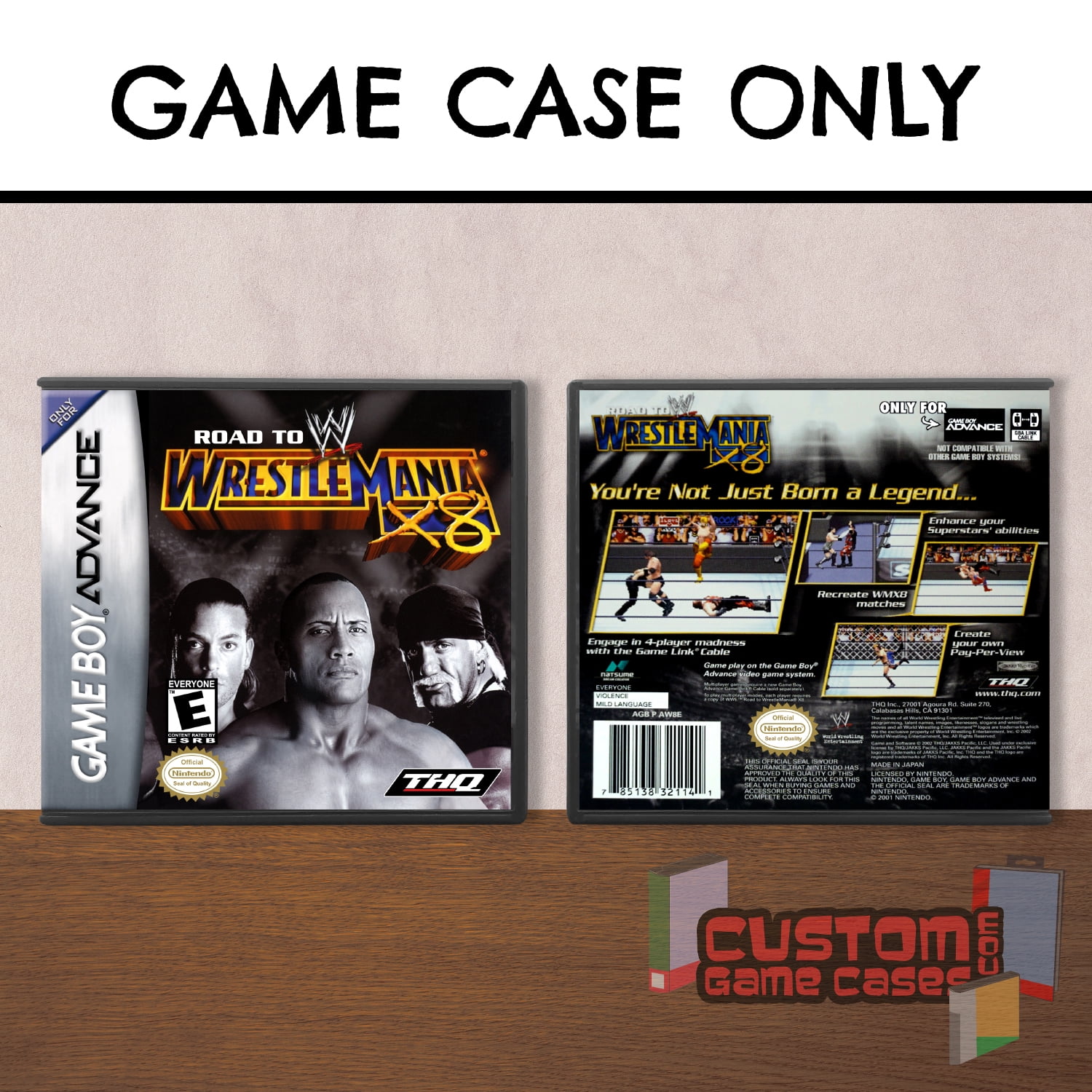 WWE Road To WrestleMania X8 GBA Game Boy Advance Game Case With yu-gi-oh-the-eternal-duelist-soul-gba-game-boy-advance-game-case