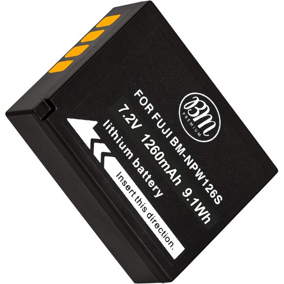 BM Premium NP-W126S Batterie pour Fujifilm FinePix X-100F X-100V X100 VI, X-S10 X-T100 XT-200, X-A7 X-H1 X-T10 X-T20 X-T30 X-Pro1 X-Pro3 X-A2 X-A3 X-A5 X-A10 X-E1 X-E2 X-E2S X-E3 X-T1 X-T2 X-T3 Caméra