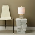 thumbnail image 2 of Garbo Mother of Pearl Table Lamp with Linen Shade Blue, 2 of 4