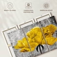 thumbnail image 6 of Elephant Stock Yellow Peony Petals Wall Art - Horizontal Multi Panel Canvas - Living Room Wall Decor - Floral And Botanical Multi Panel - Yellow And Gray Decor - 33" x 20", 6 of 8