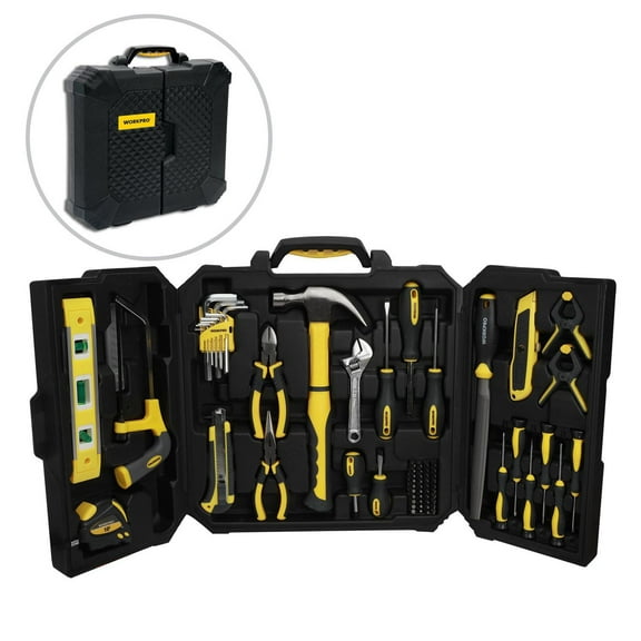WorkPro Ensemble d'outils de réparation à domicile - 82 Pièces