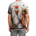 thumbnail image 6 of TrendOFT Shirts for Men Graphic Tees Fashion Trend Fried Chicken Graphic Printed Short Sleeve Crew Neck Oversized Breathable Daily Casual Outdoor Tops Men's T-Shirts Light Gray L, 6 of 6
