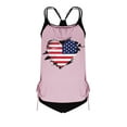 thumbnail image 4 of Eiyaclvo Womens 4th of July Plus Size Tankini Swimuits Tummy Control Bathing Suit American Flag Print Tank Tops and Bikini Shorts, 4 of 5