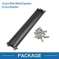 thumbnail image 4 of Unique Bargains Bicycle Spokes 14G Bike Wheel Spokes 304 Stainless Steel 1 Set Black-130mm, 4 of 7
