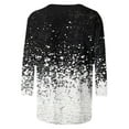 thumbnail image 5 of nsendm Shirts for Women Plus Size Womens Casual Fashion Printing Crew Neck Three Quarter Sleeve TShirt Blouse Tops F L, 5 of 5