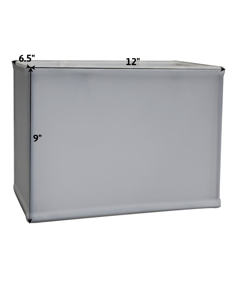 Home Concept Contemporary White Linen Rectangular Drum Lamp Shade for Adult