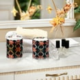 thumbnail image 4 of Yayeee 2 Pack Qtip Holder Bathroom Cotton Swab Canister with Lid Clear Dispenser Set, Green Abstract, 4 of 6