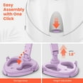 thumbnail image 6 of TASALON 1875W Ionic Hooded Hair Dryer with 3 Heat Settings, Professional Sit-Under Dryer for Home & Salon, Portable Ceramic Hair Dryer Bonnet,Purple, 6 of 8
