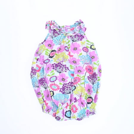 

Pre-owned Vera Bradley Baby Girls Purple Floral Romper size: 3-6 Months