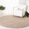thumbnail image 3 of SAFAVIEH Athens Lavena Solid Shag Area Rug, Beige, 6'7" x 6'7" Square, 3 of 8