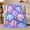 Cute Jellyfish, variant on Cute Jellyfish with Coral and Bubbles, Playful Ocean Style for Sea Lovers, Pastel Underwater Motif and Birthday Gift, Cozy Flannel Blanket for Bedroom and bedroom, Home Decor