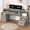 Grey, variant on Executive Computer Desk with 3 Drawers & Storage Shelves, 65 Inch Home Office Desk with File Drawer & Cabinet, Writing Study Desks with Monitor Stand & Printer Shelf, Executive Desk, Grey