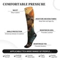thumbnail image 3 of Lsque Sunflower Meditating Cat Pattern Sport Compression Socks for Men & Women 15-20 mmHg Knee High Nurse Pregnant Running Medical and Travel Athletic, 3 of 6