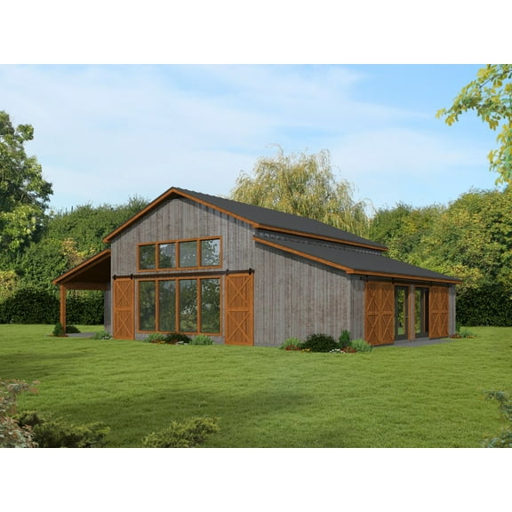 763-2180: Traditional Country 2 Bed, 2 Bath Luxury Home Plan, 2534 Sq Ft: Full Blueprints with License to Build by Home Plan Marketplace - Lesuto