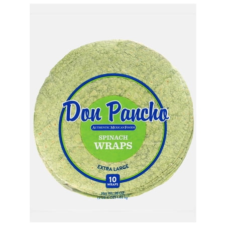 Don Pancho Spinach Wrap 12", 36 oz, 10 Count