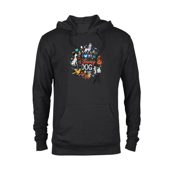 Disney I Love My Disney Dog - Pullover Hoodie for Adults - Customized-Black