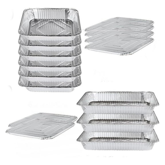 Disposable Chafing Dish Set - Food Warmer Pans & Lids - 15 Piece Buffet Replacement Kit - Aluminum Water & Food Trays for Parties, Catering & Events