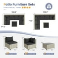 thumbnail image 4 of UDPATIO 7 Pieces Outdoor Patio Furniture Set, Outdoor Wicker Patio Conversation Set with Cushions for Backyard, Porch, Garden(Black), 4 of 9