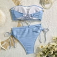 thumbnail image 7 of BSDJILFG Strapless Swimsuits for Women 2 Piece Cute Bikini Sets Bandeau Swim Bra with Cheeky Underwear, 7 of 7