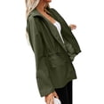 thumbnail image 4 of Seyurigaoka Women Jacket Solid Color Hooded Long Sleeve Slim-Waist Sports Coat, 4 of 8