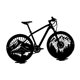 thumbnail image 3 of Adorno colgante de metal negro con diseño de ciclista, escultura de bicicleta de montaña, decoración de pared para dormitorio, oficina, 3 of 9