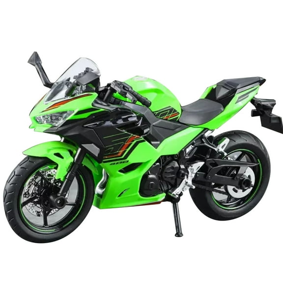 GUYUTING Stylish for Kawasaki Ninja 400 Motorcycle Model for Bookshelf Embellishment, Combining Alloy Strength with Plastic Elegance