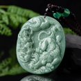 thumbnail image 4 of Crouching Tiger, Hidden Dragon: Men's Exquisite Natural Jade Necklace - A Majestic Symbol of Power and Mystery - Beautiful Jewelry Gift for the Gentleman, 4 of 4