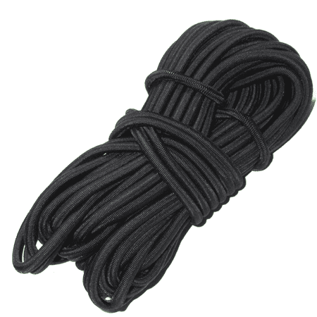 100ft of Marine Masters 3/16" Black Bungee Shock Cord - Elastic Stretch