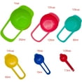 thumbnail image 4 of 6 Pieces Long Handle Plastic Gram Measuring Spoon with 5 Pieces Cupcake Mould for Baking,Measuring Coffee, Grains, Protein, 4 of 7
