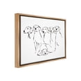 thumbnail image 4 of Stupell Industries Minimal Dogs Doodle Animals & Insects Painting Brown Floater Framed Canvas Art Print Wall Art, 21 x 17, 4 of 10