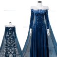 thumbnail image 5 of Disfraz de princesa Elsa de la Reina del hielo del invierno, disfraz de fantasía azul para fiesta de Halloween, uniformes de escenario para mujer y niña, 5 of 5