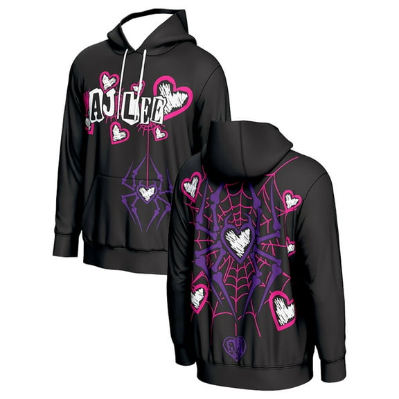 AJ Lee Spider Web Hoodie Long Sleeve Streetwear Men Women Hooded Sweatshirts
