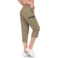 thumbnail image 6 of Little Donkey Andy Women's Ultra-Stretch Quick-Dry Capri Pants - Lightweight, Drawstring Waist, Cooling Comfort for Hiking, Travel, and Casual Wear Sage XL, 6 of 7