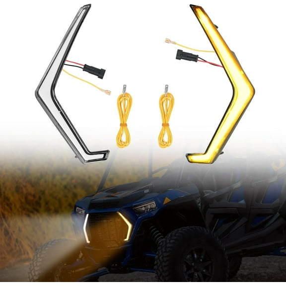 Nilight Turn Signal Fang Lights Led Fang Accent Street Legal Front Signature Lights Compatible with Polaris RZR XP 1000 Turbo Accessories 2019 2020 2021 2022 2023
