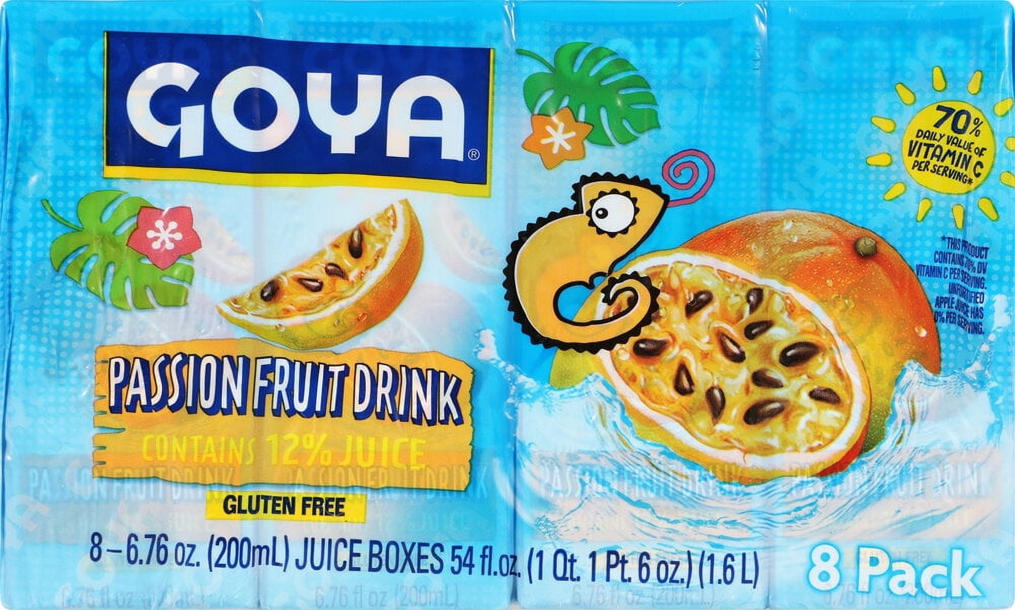 Goya Passion Fruit Drink, 6.76 oz, 8 Pack