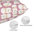 thumbnail image 3 of Honeii Cartoon Sheep Print Pillow Cases,Plush Throw Pillow Covers,Decorative Pillowcase for Sofa, Couch, Living Room-14"x20", 3 of 6
