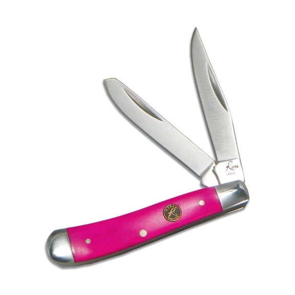 Roper Peanut Pink Sky Pink Bone Small Pocket Knife, 2.25" Stainless Steel Blade
