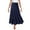 Navy, variant on Fvwitlyh Ladies Skirts Women's Summer Elastic High Waist Boho Maxi Skirt Casual Drawstring A Line Long Skirt Army Green,L