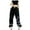 Black, variant on IROINNID Sweatpants for Women Ladies Pants Hippie Punk Trousers Streetwear Jogger Pocket Solid Loose Overalls Long Pants,White