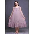 thumbnail image 2 of Bimba Lavender6 Aquarelle Ogee/rose et Pêche Fleur Imprimée Chemises de Nuit en Coton pour Femmes Robe Sans Manches Tenue de Nuit Robe Maxi Petit, 2 of 6