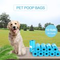 thumbnail image 1 of Bolsas desechables para caca de mascotas, 10 rollos, 150 unidades, caca de perro, 1 of 8