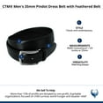 thumbnail image 2 of CTM  35mm Pindot Dress Belt with Feathered Belt (Men), 2 of 2