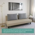 thumbnail image 6 of JIATER Armless Futon Cover Stretch Futon Slipcovers Machine Washable Furniture Protector with Elastic Bottom,Khaki, 6 of 7
