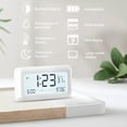 thumbnail image 4 of 170 ° Wide Angle Display LCD Screen Electronic Clock Three Groups Of Alarm Clock, Day, Date And Temperature Display With Night Light, Rechargeable, 4 of 8