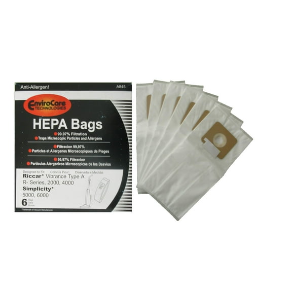 Replacement Vacuum Bag for Compatible with Riccar Vibrance Classic / A845 (Single Pack)
